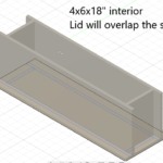 drawing of dip box to be made from HDPE to hold CA glue